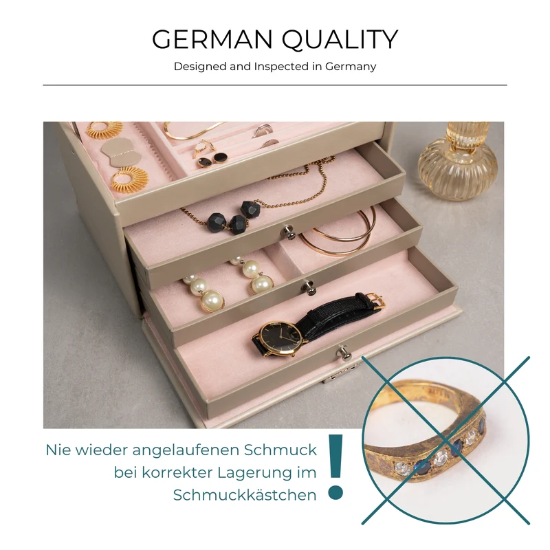 CLASSICO Schmuckkasten Echt Leder - ROSÉ EDITION