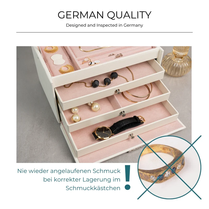 CLASSICO Schmuckkasten Echt Leder - ROSÉ EDITION