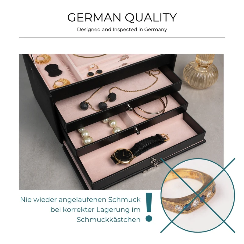 CLASSICO Schmuckkasten Echt Leder - ROSÉ EDITION