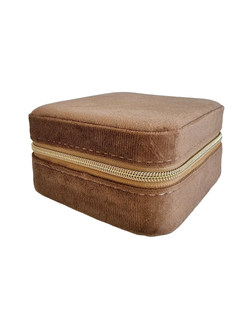 Schmuckkästchen Samt Taupe