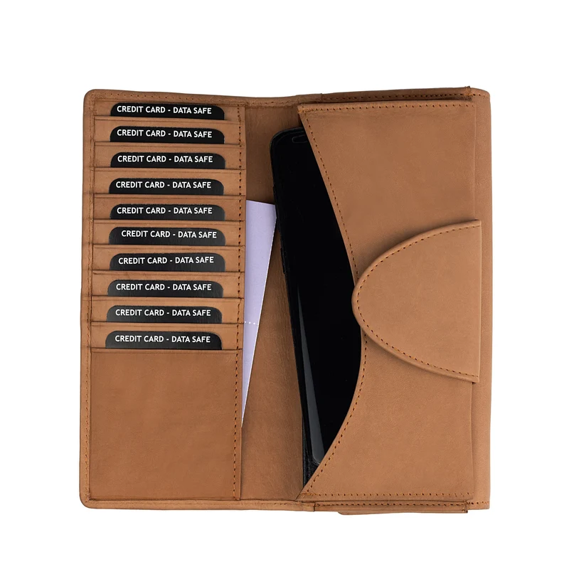 CLOE Geldbörse Damen aus Leder mit Handyfach & RFID