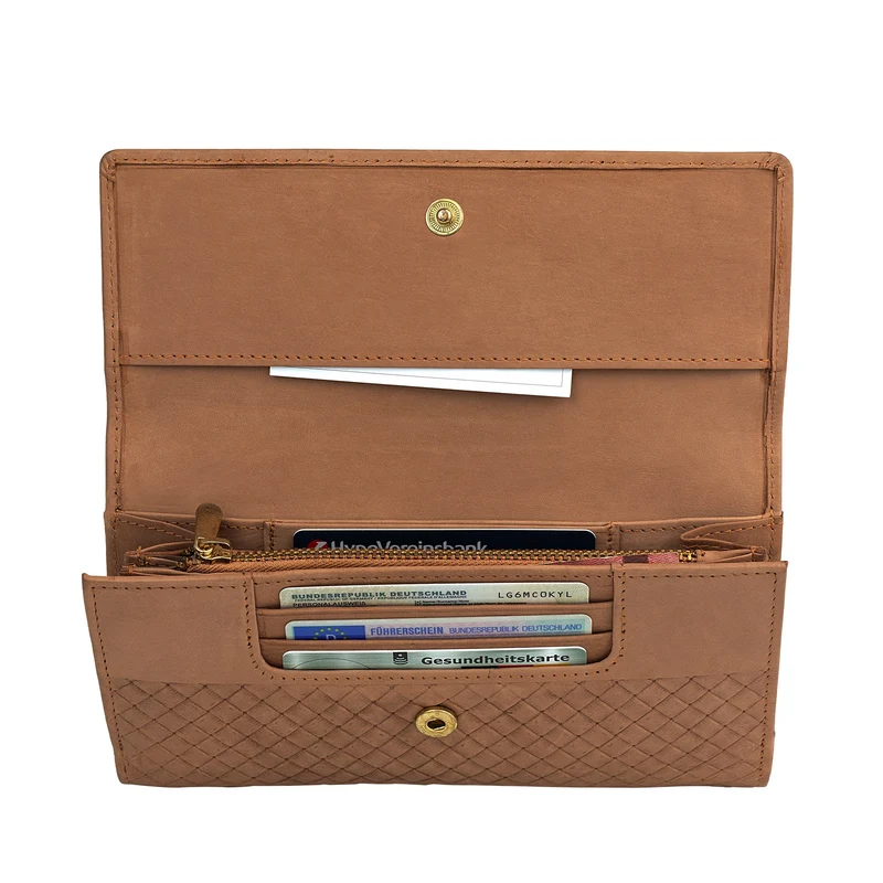CLOE Geldbörse Damen aus Leder mit Handyfach & RFID