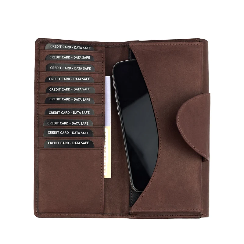 CLOE Geldbörse Damen aus Leder mit Handyfach & RFID