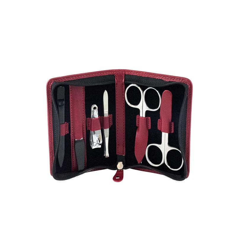 6 tlg. Maniküre-Set mit 2 Scheren und Nagelclip