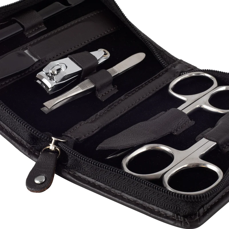 6 tlg. Maniküre-Set mit 2 Scheren und Nagelclip