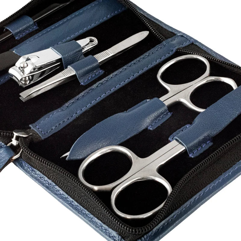 6 tlg. Maniküre-Set mit 2 Scheren und Nagelclip