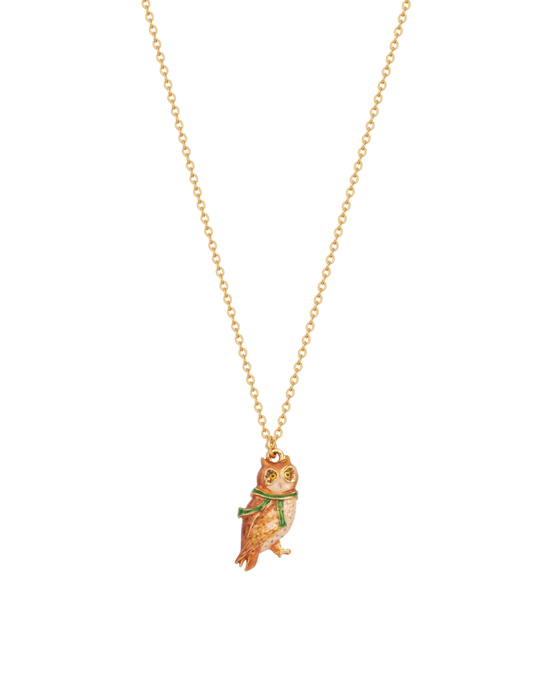 Gold Cosy Owl Necklace