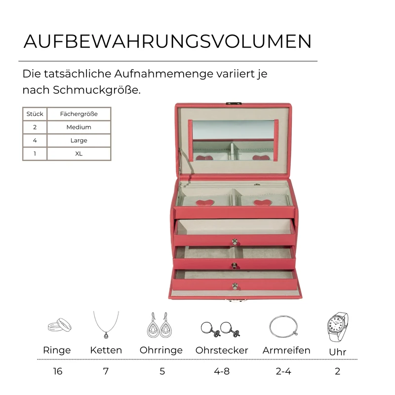 JOLIE Schmuckkästchen in Kreuznarben Optik