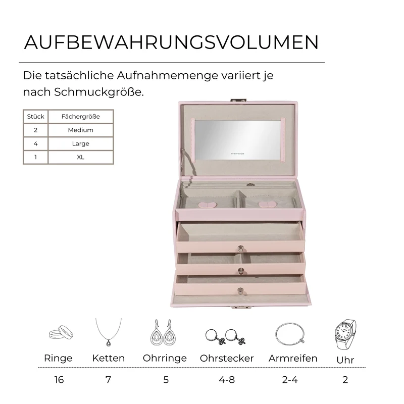 JOLIE Schmuckkästchen in Kreuznarben Optik
