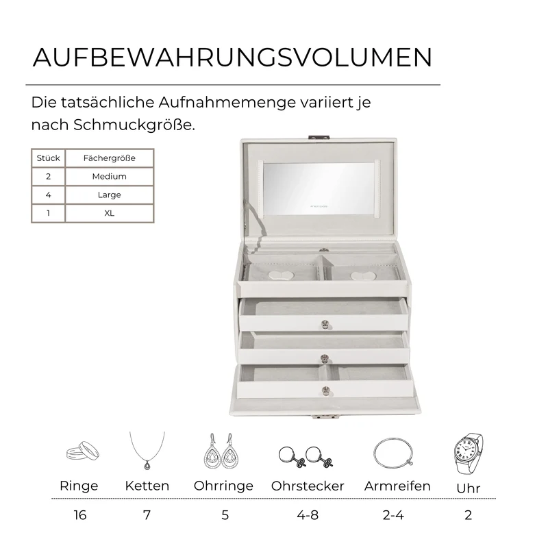 JOLIE Schmuckkästchen in Kreuznarben Optik