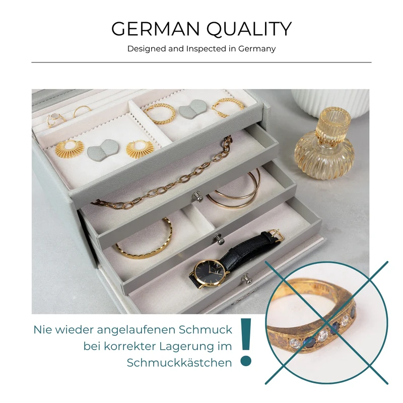 JOLIE Schmuckkästchen in Kreuznarben Optik