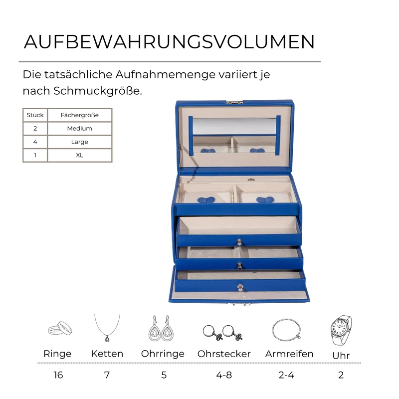 JOLIE Schmuckkästchen in Kreuznarben Optik