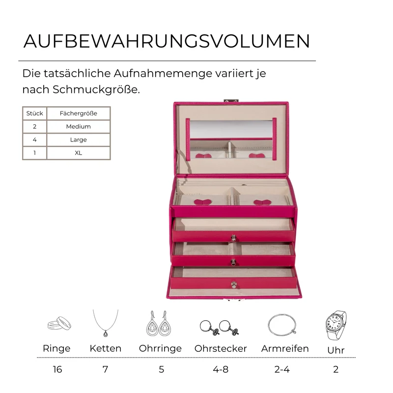 JOLIE Schmuckkästchen in Kreuznarben Optik