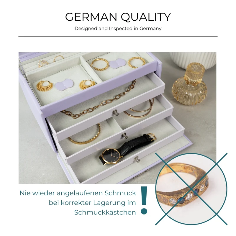 JOLIE Schmuckkästchen in Kreuznarben Optik