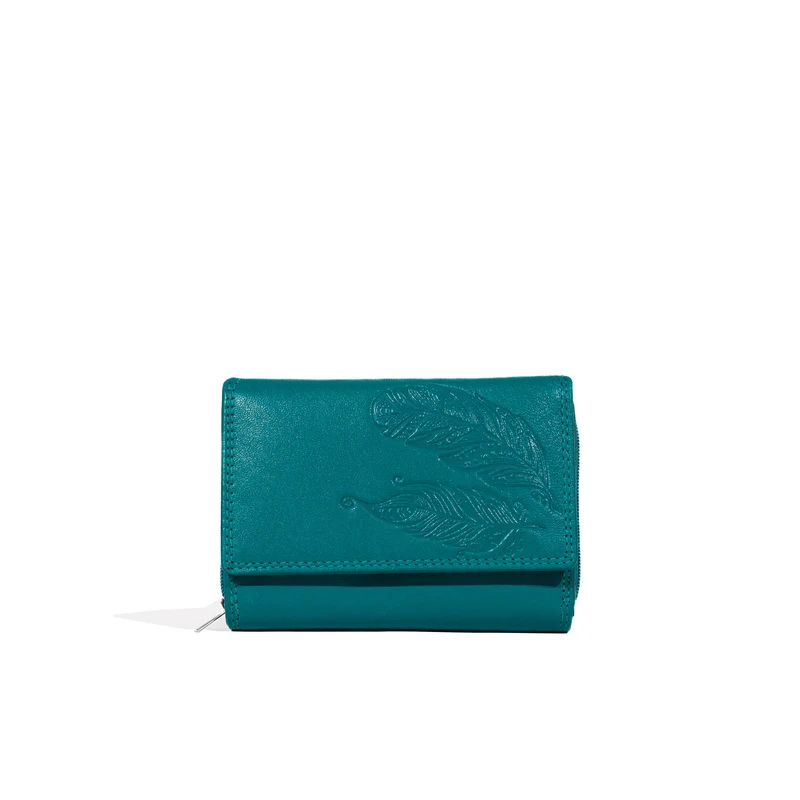 BOHO Damen Geldbörse Leder RFID