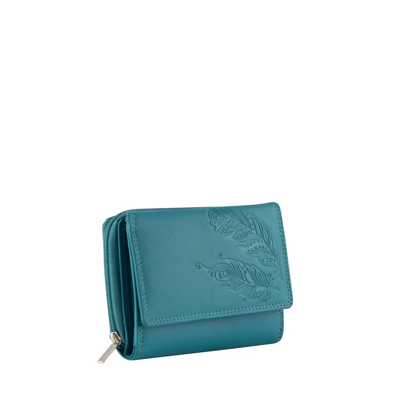 BOHO Damen Geldbörse Leder RFID