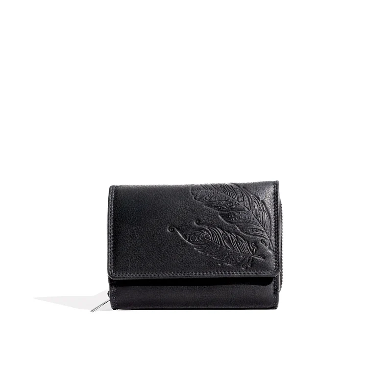 BOHO Damen Geldbörse Leder RFID
