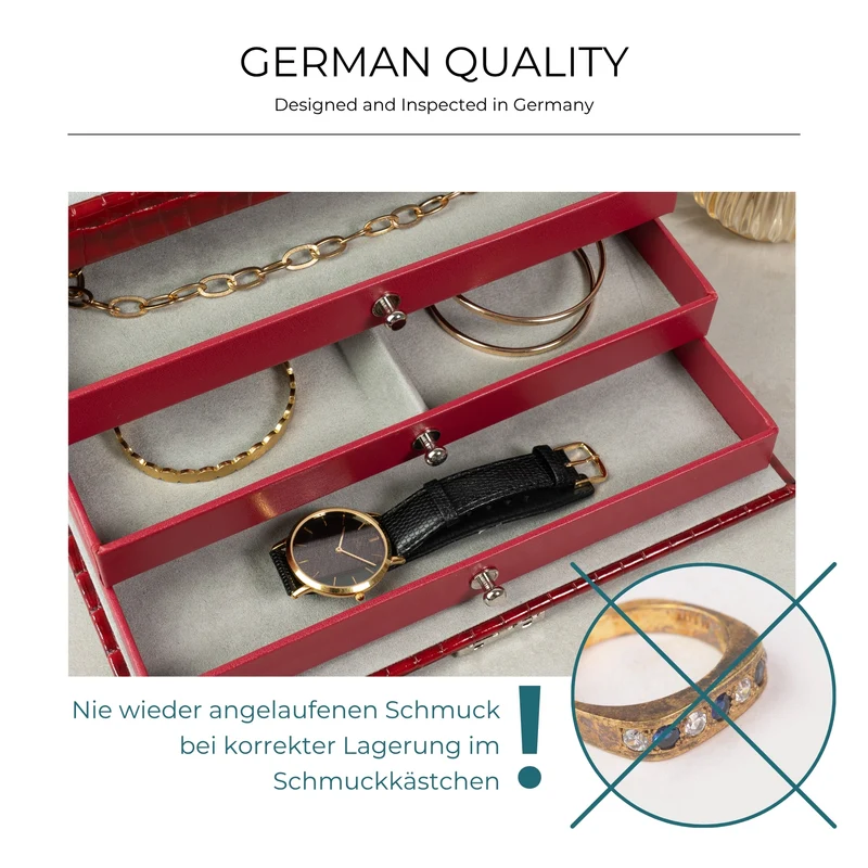 JOLIE Schmuckkästchen in Echsen-Optik