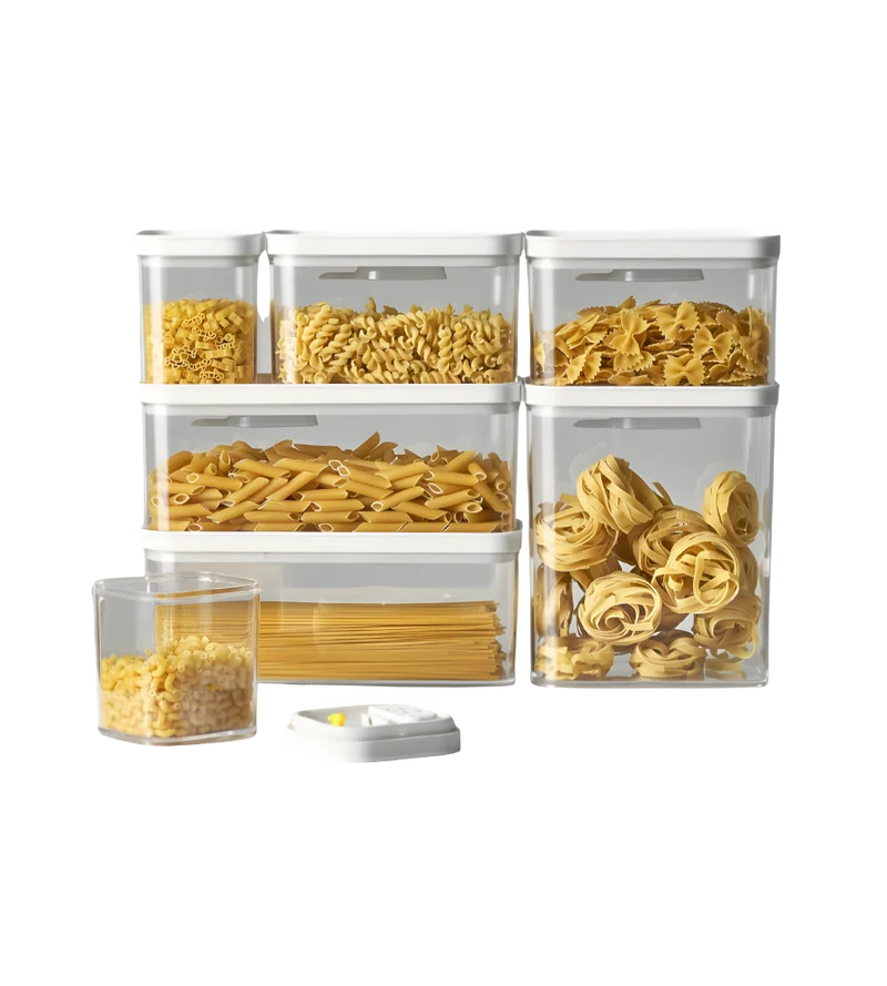 DATEMATE Vorratsdose Weiss mit Garzeit-Timer - 9.9x11.1x12 cm (650ml)