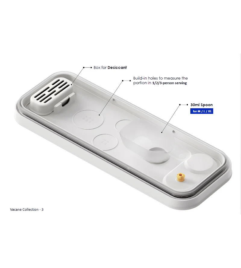 DATEMATE Vorratsdose Weiss mit Garzeit-Timer - 9.9x11.1x12 cm (650ml)