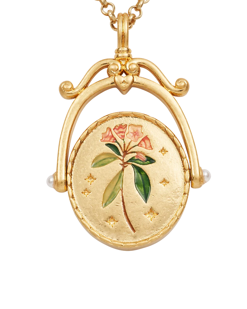 K Initial Kalmia Gold Spinner Necklace