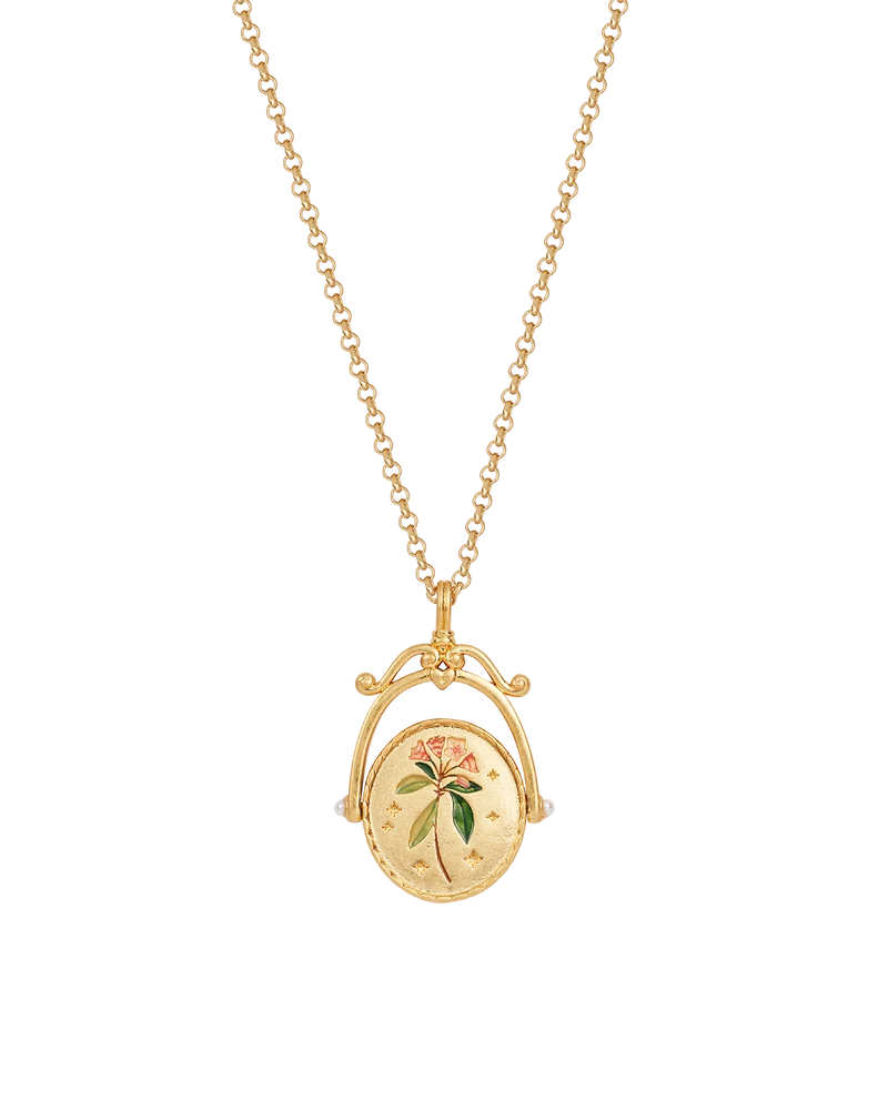 K Initial Kalmia Gold Spinner Necklace