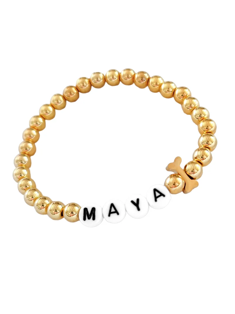 Perlenarmband mit Hunde Name