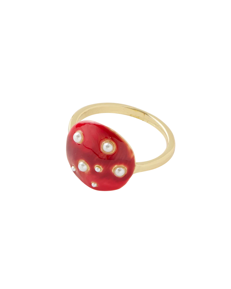 Enamel Mushroom Ring