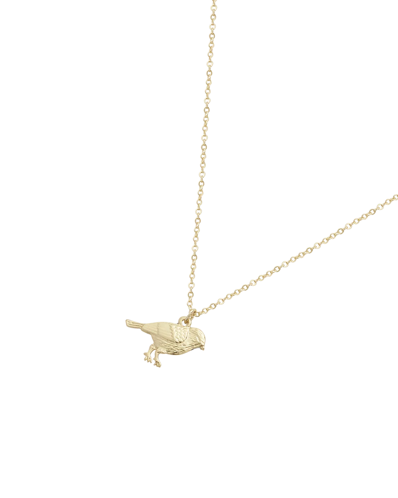 Enamel Blue Tit Short Necklace