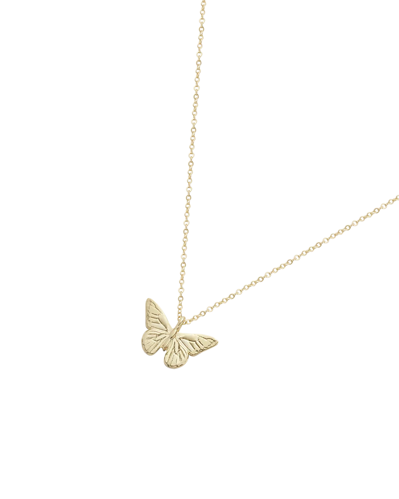 Enamel Blue Butterfly Short Necklace