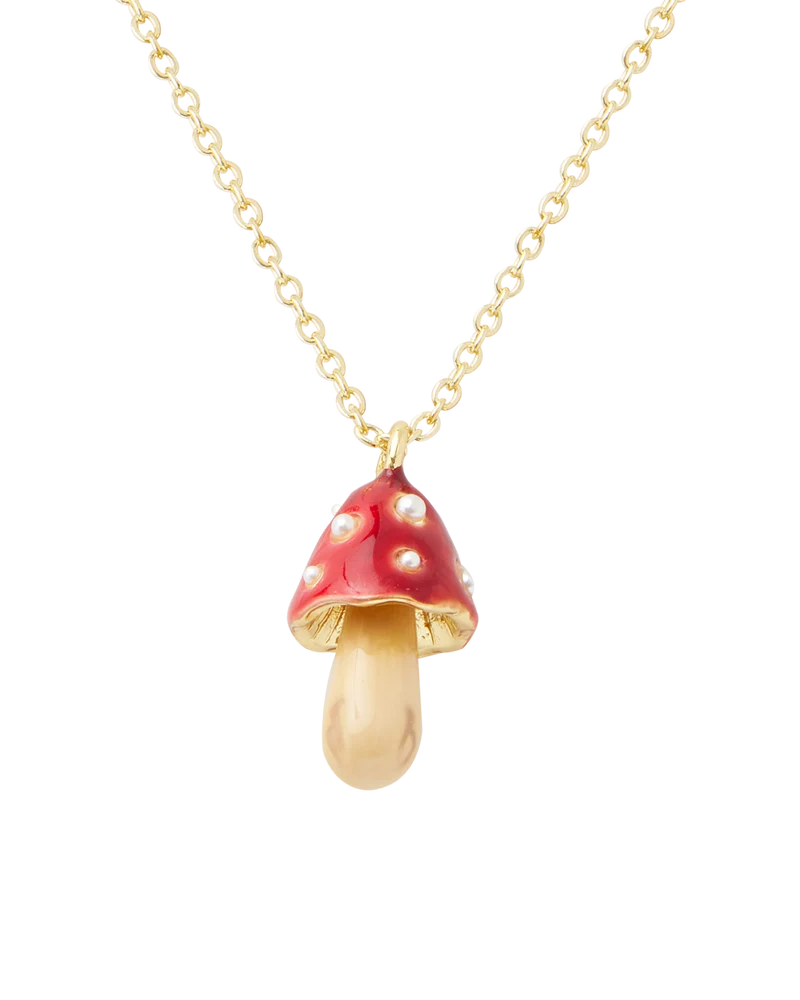 Enamel Mushroom Necklace
