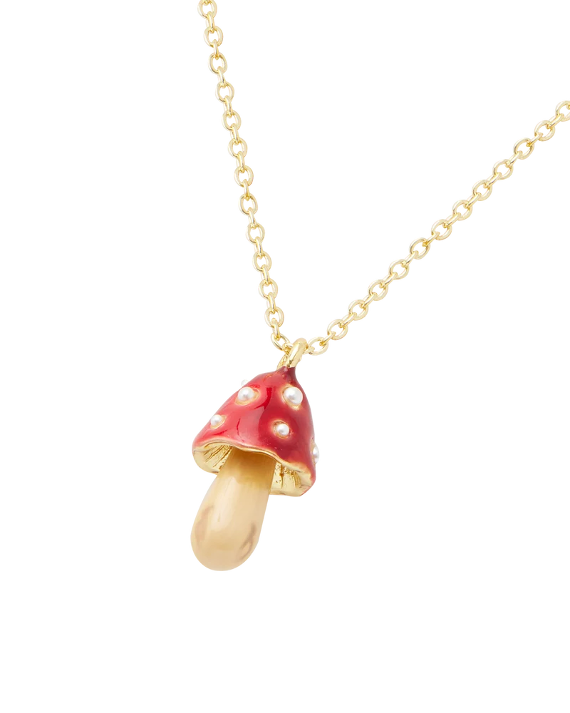 Enamel Mushroom Necklace
