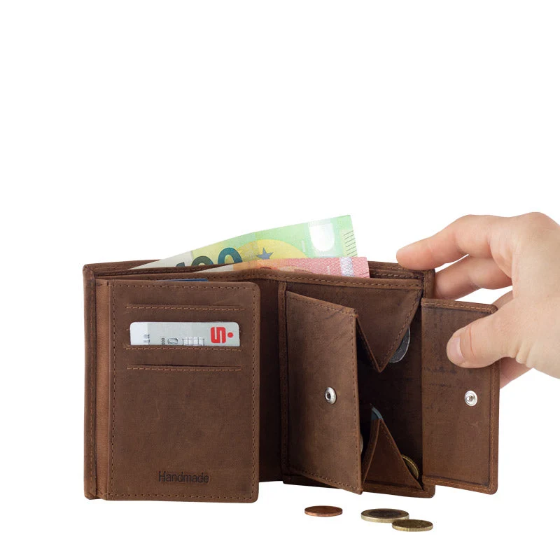 VINTAGE Geldbörse Herren HF aus Leder mit RFID