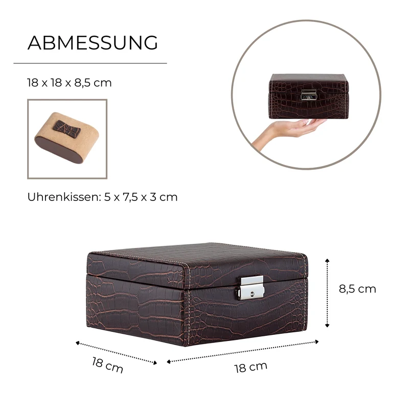 LE CROC Uhrenbox für 6 Uhren