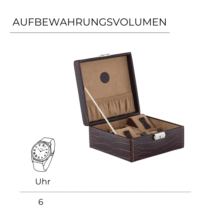 LE CROC Uhrenbox für 6 Uhren