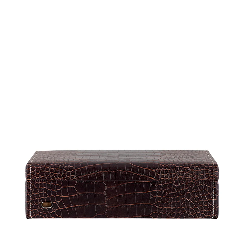 LE CROC Uhrenbox für 10 Uhren in Kroko Optik
