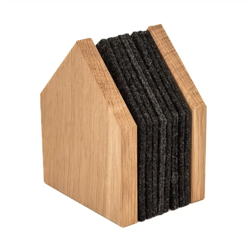 Oak Coaster Set - "GASTHAUS"