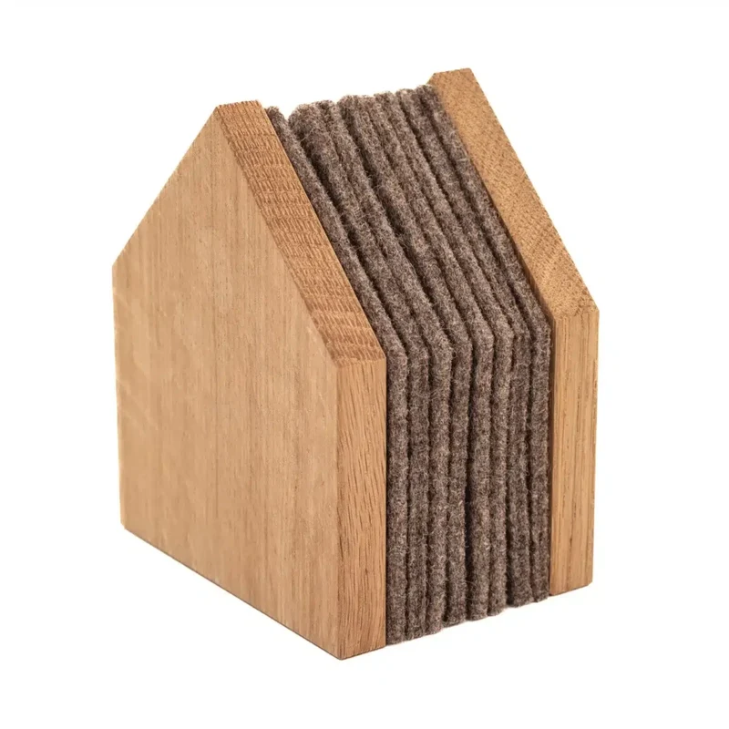 Oak Coaster Set - "GASTHAUS"