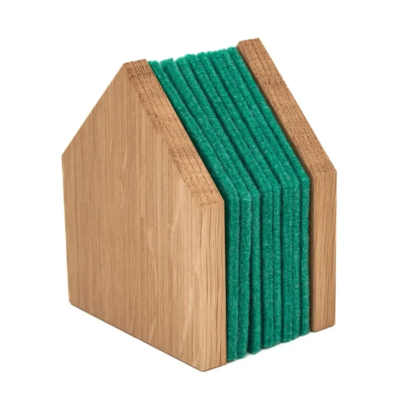Oak Coaster Set - "GASTHAUS"