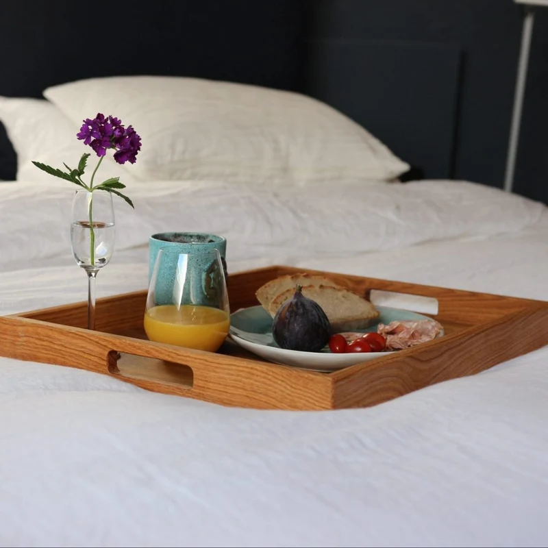 Rectangular Oak Serving Tray