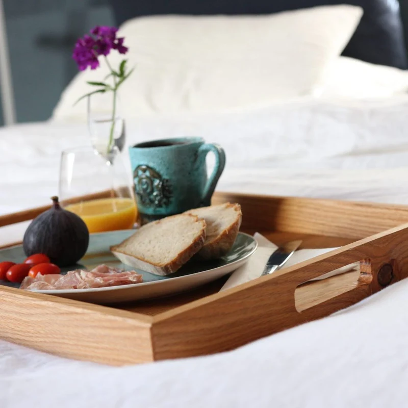 Rectangular Oak Serving Tray