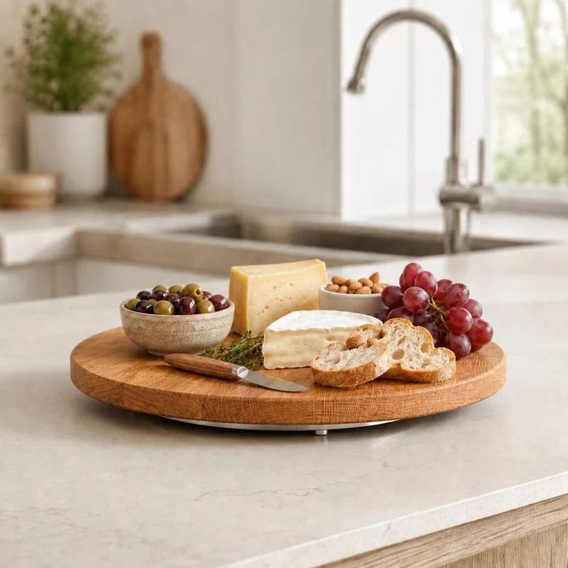 Solid Wood Serving Turntable