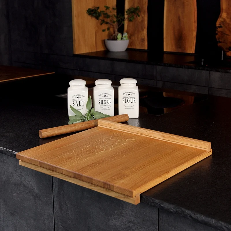 Wooden Pastry Board with Raised Edge