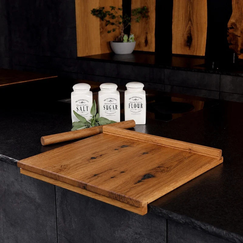 Wooden Pastry Board with Raised Edge