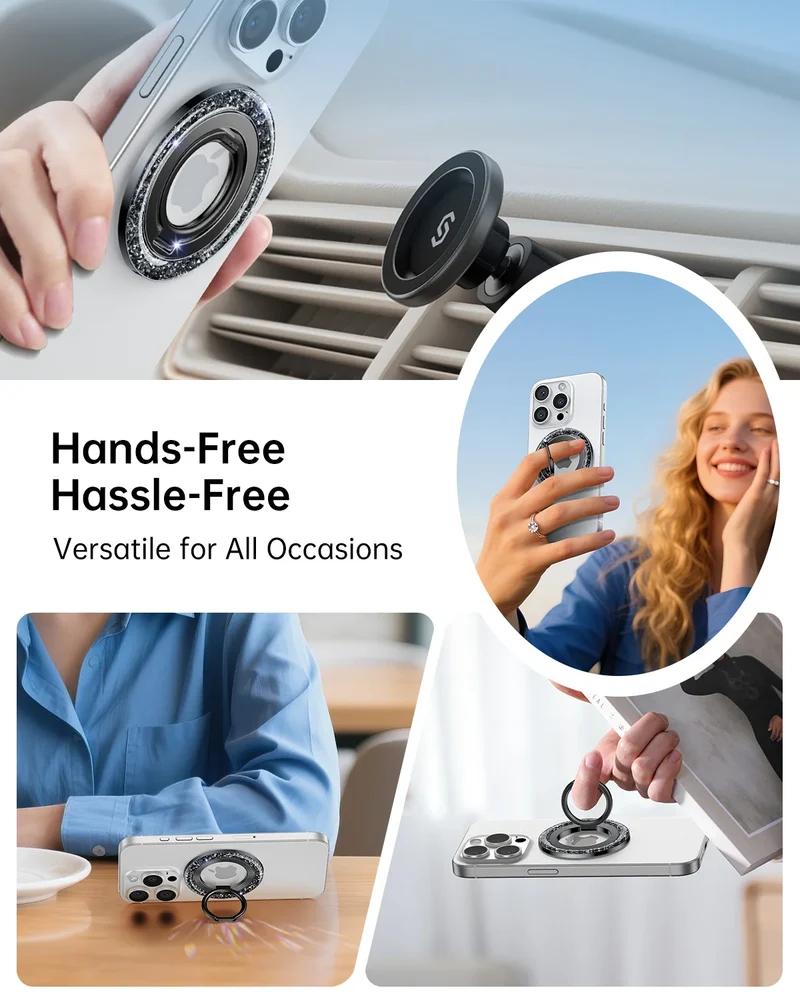 MagSafe Resin Sparkle Single Ring Phone Grip
