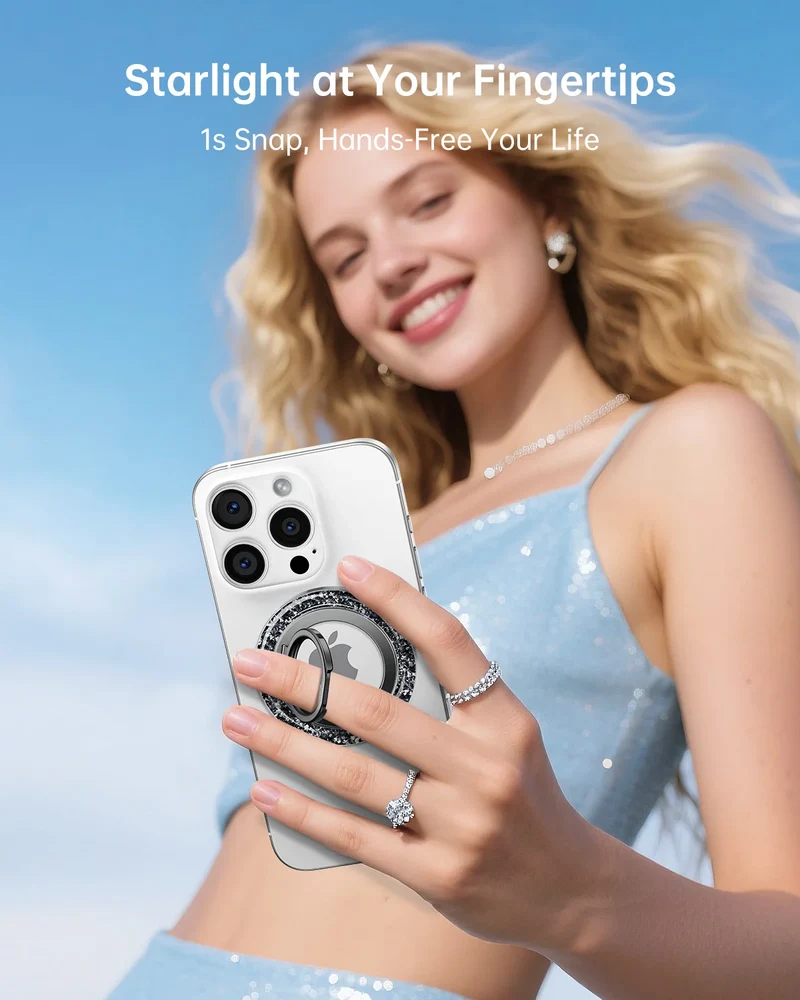 MagSafe Resin Sparkle Single Ring Phone Grip