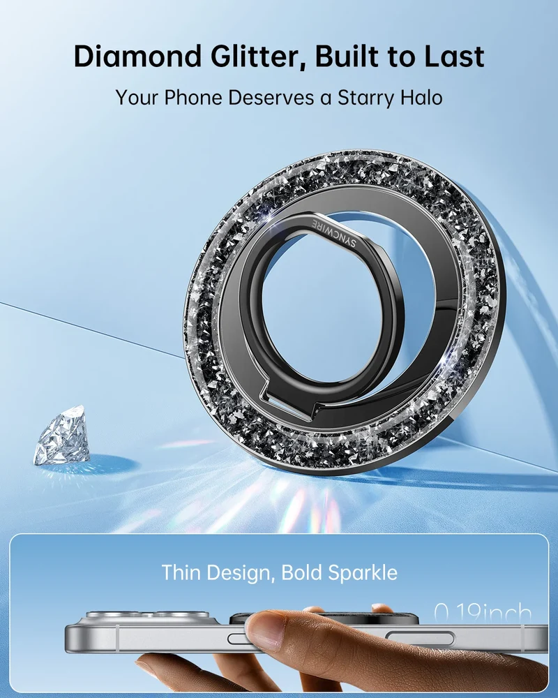MagSafe Resin Sparkle Single Ring Phone Grip