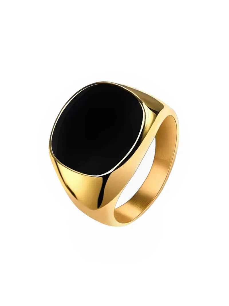 Siegel Ring Golden Black