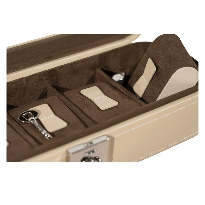 CORDOBA Uhrenbox für 5 Uhren aus Leder mit Glas