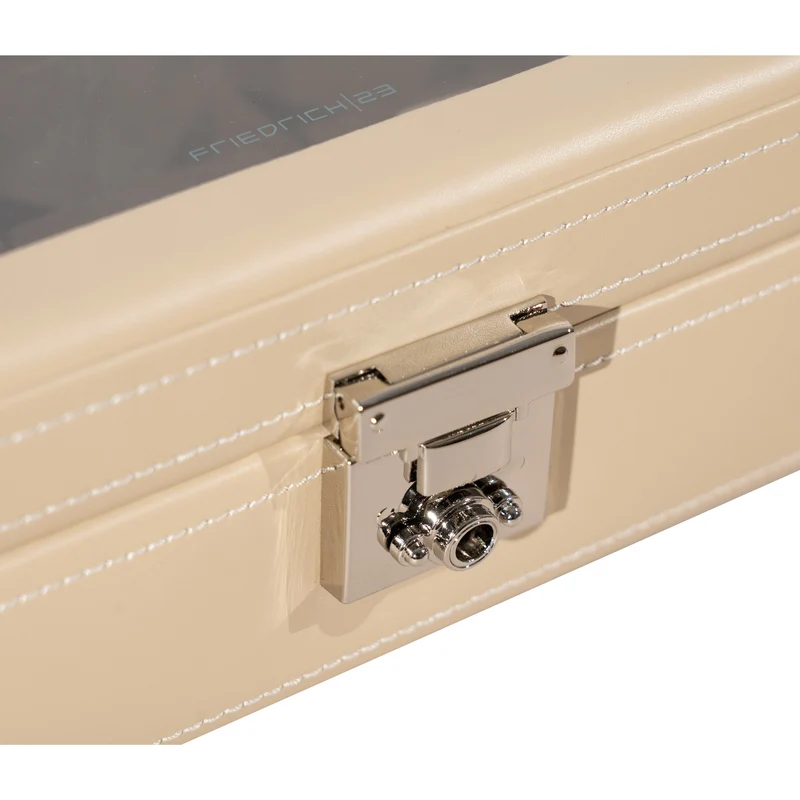 CORDOBA Uhrenbox für 5 Uhren aus Leder mit Glas